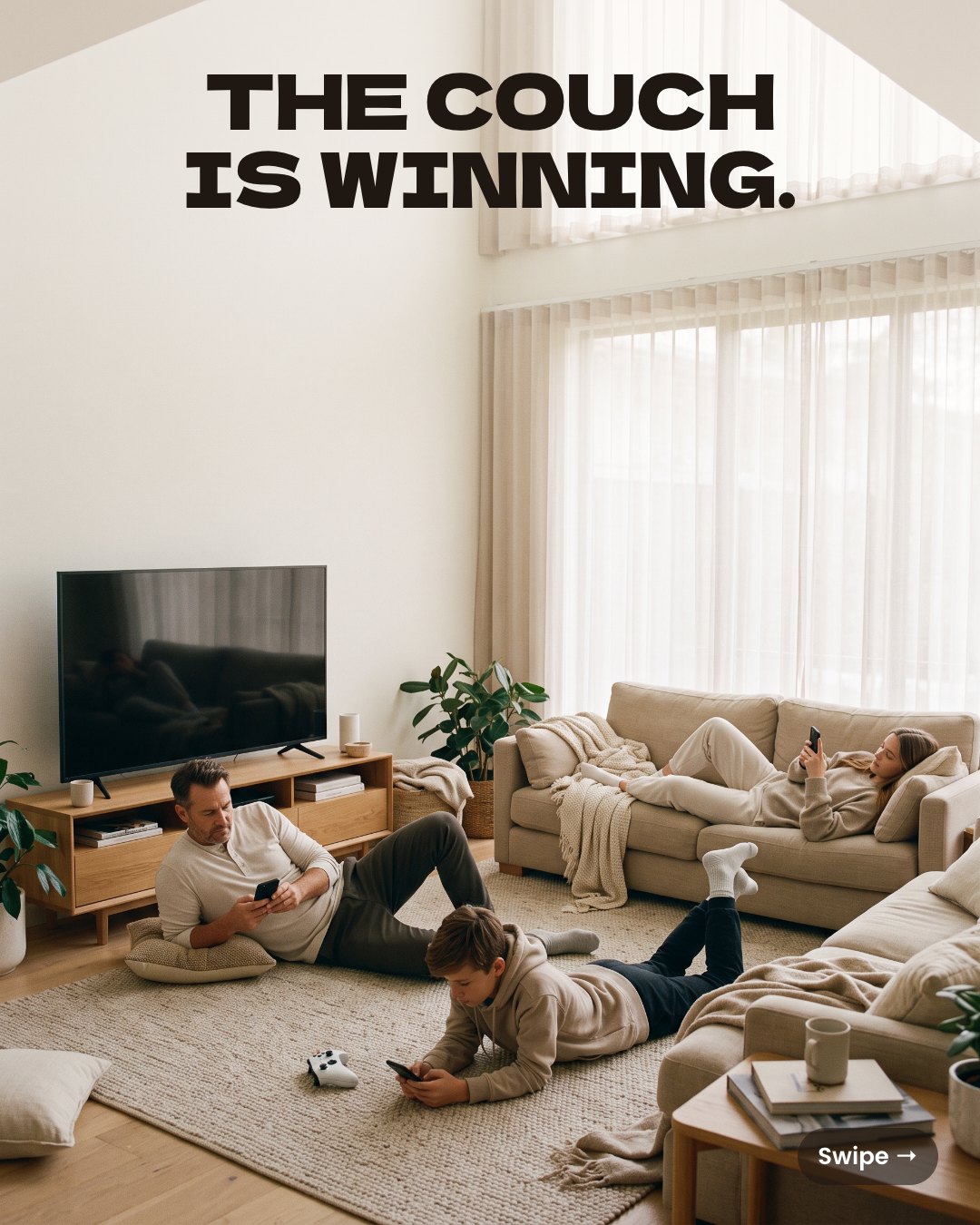The couch is winning.