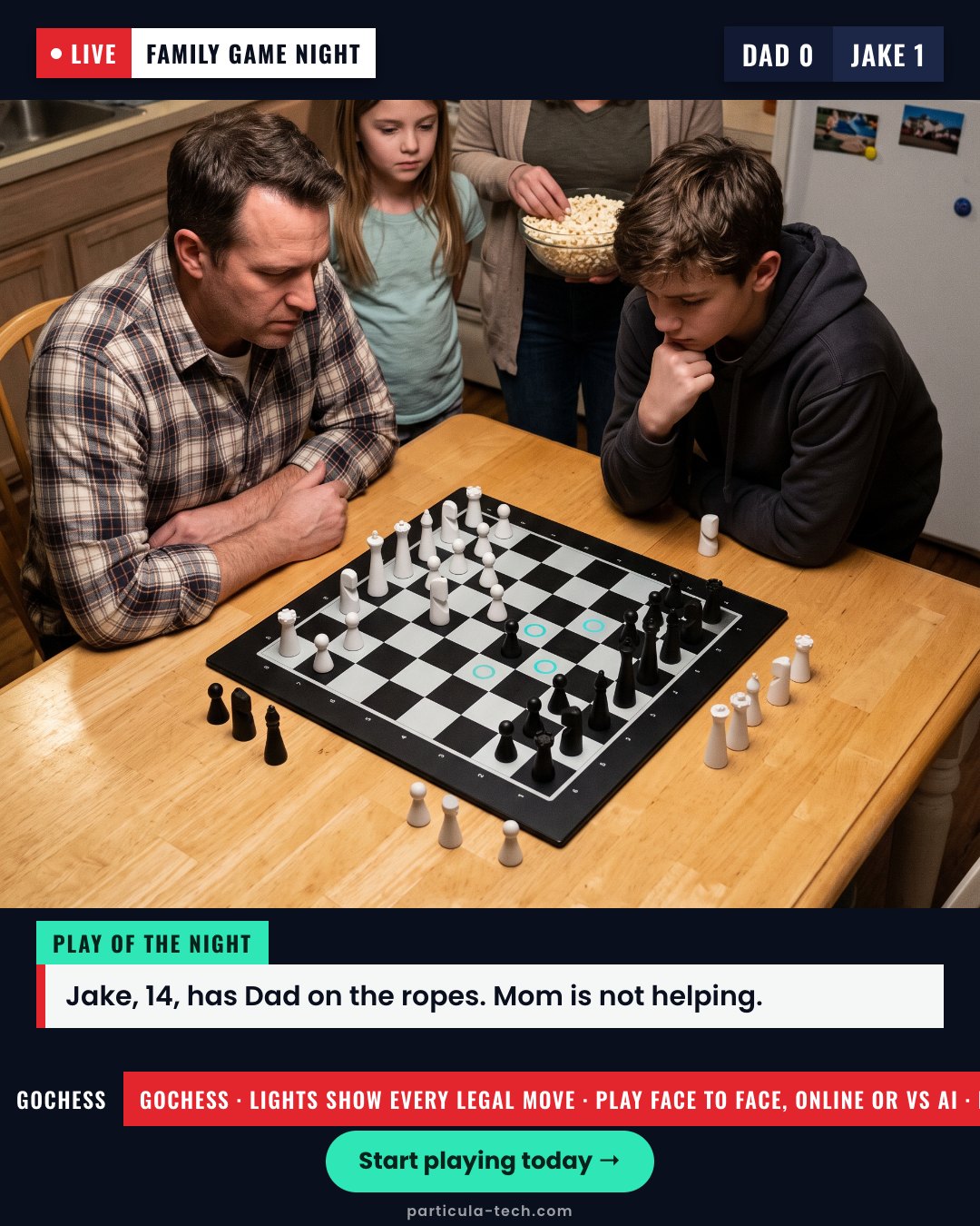Jake, 14, has Dad on the ropes. Mom is not helping.