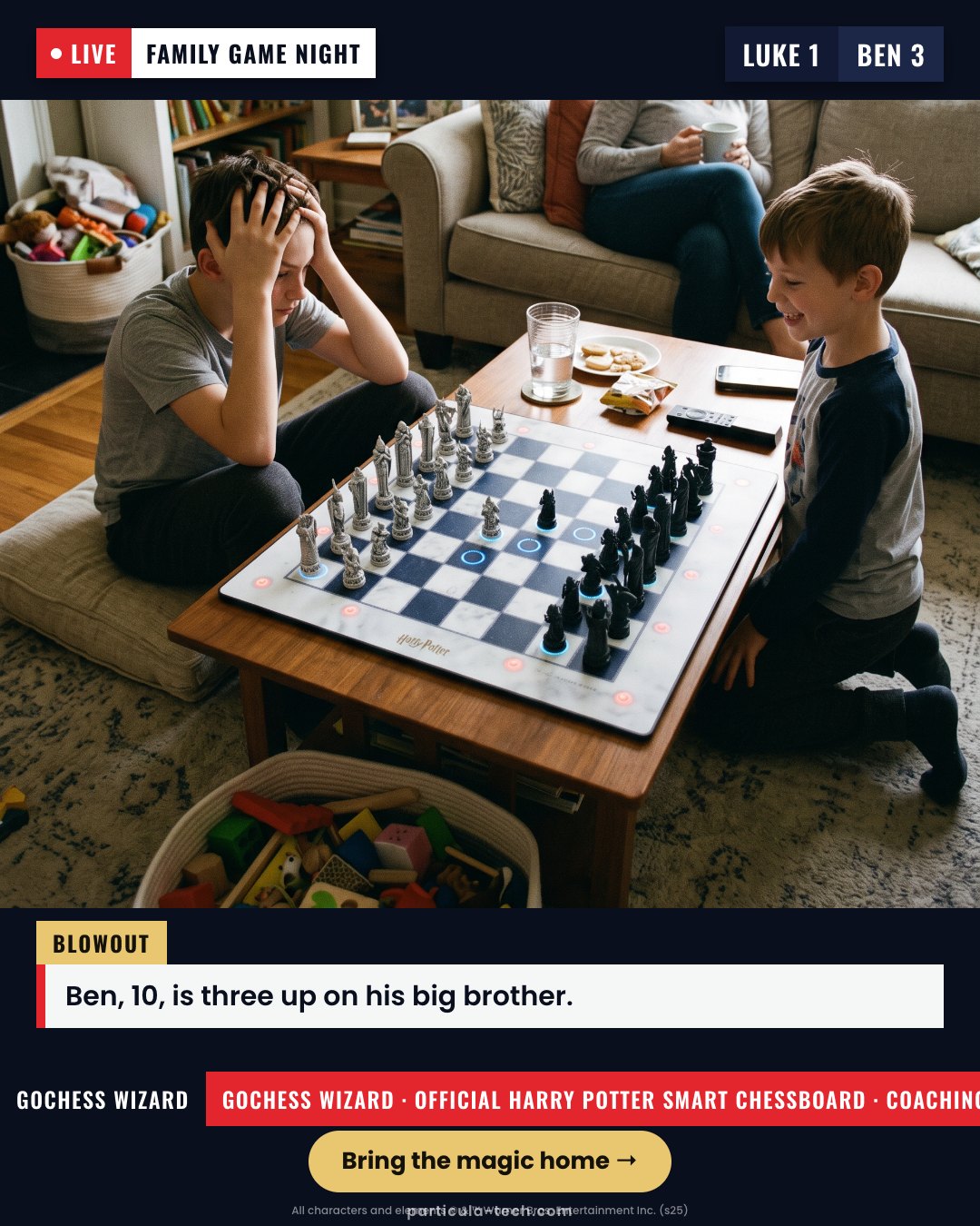 Ben, 10, is three up on his big brother.