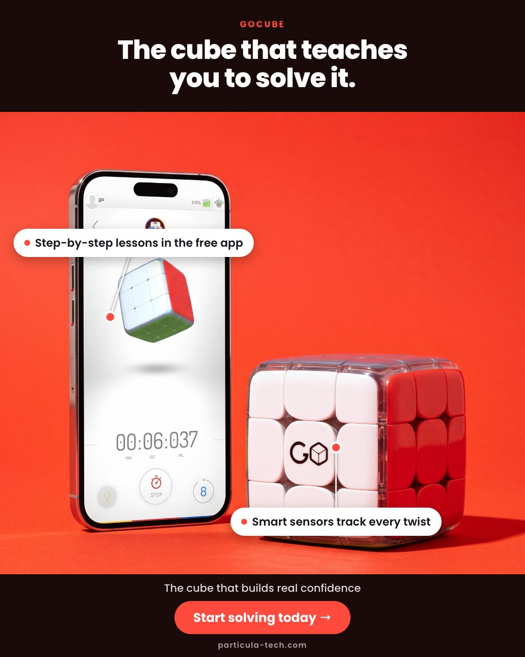 The cube that teaches you to solve it.
