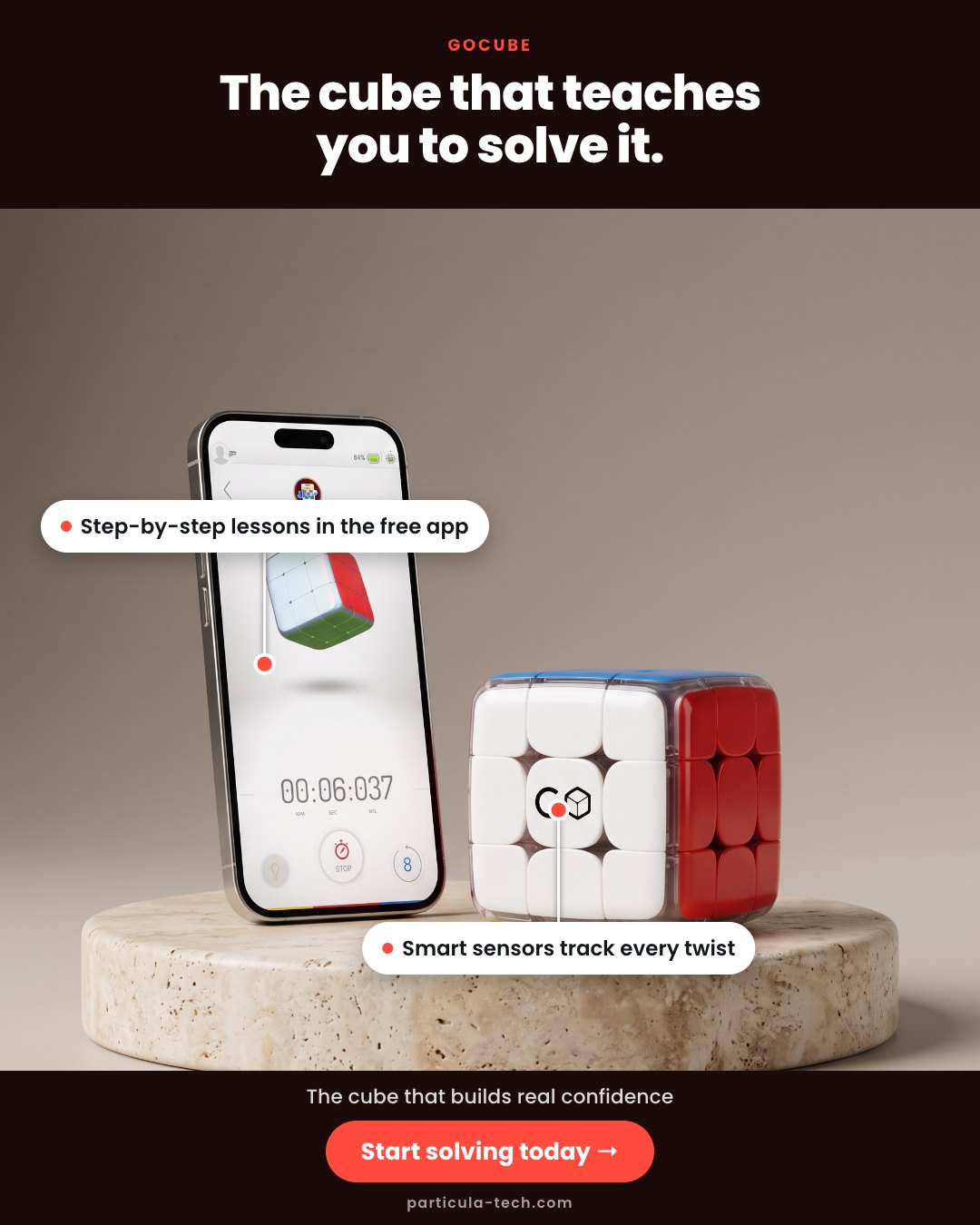 The cube that teaches you to solve it.
