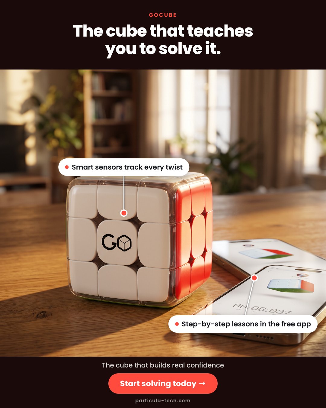 The cube that teaches you to solve it.