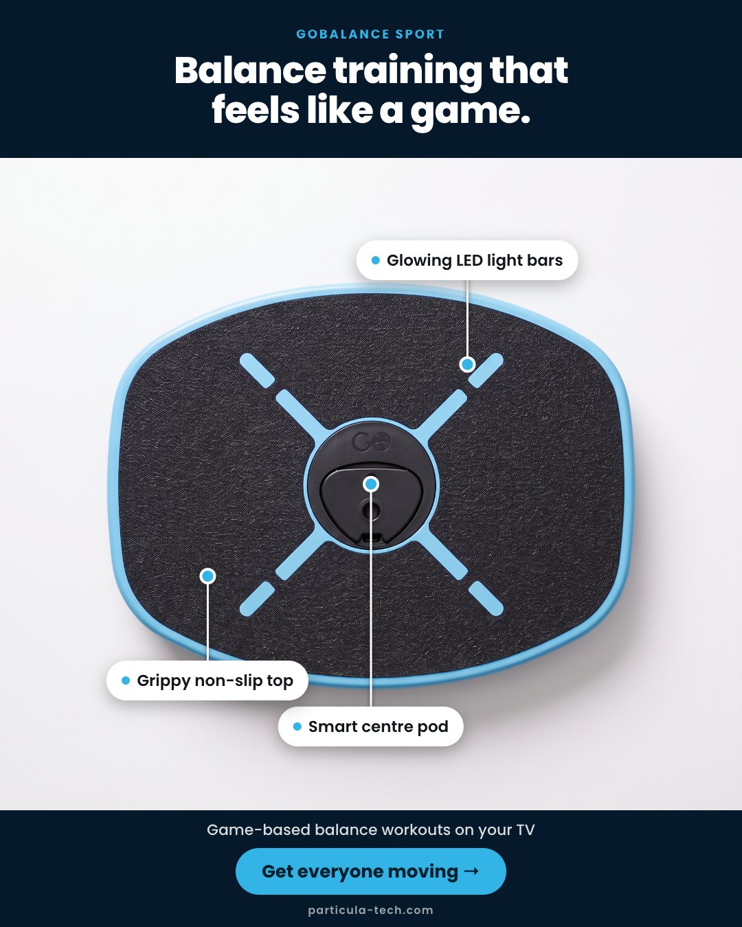 Balance training that feels like a game.