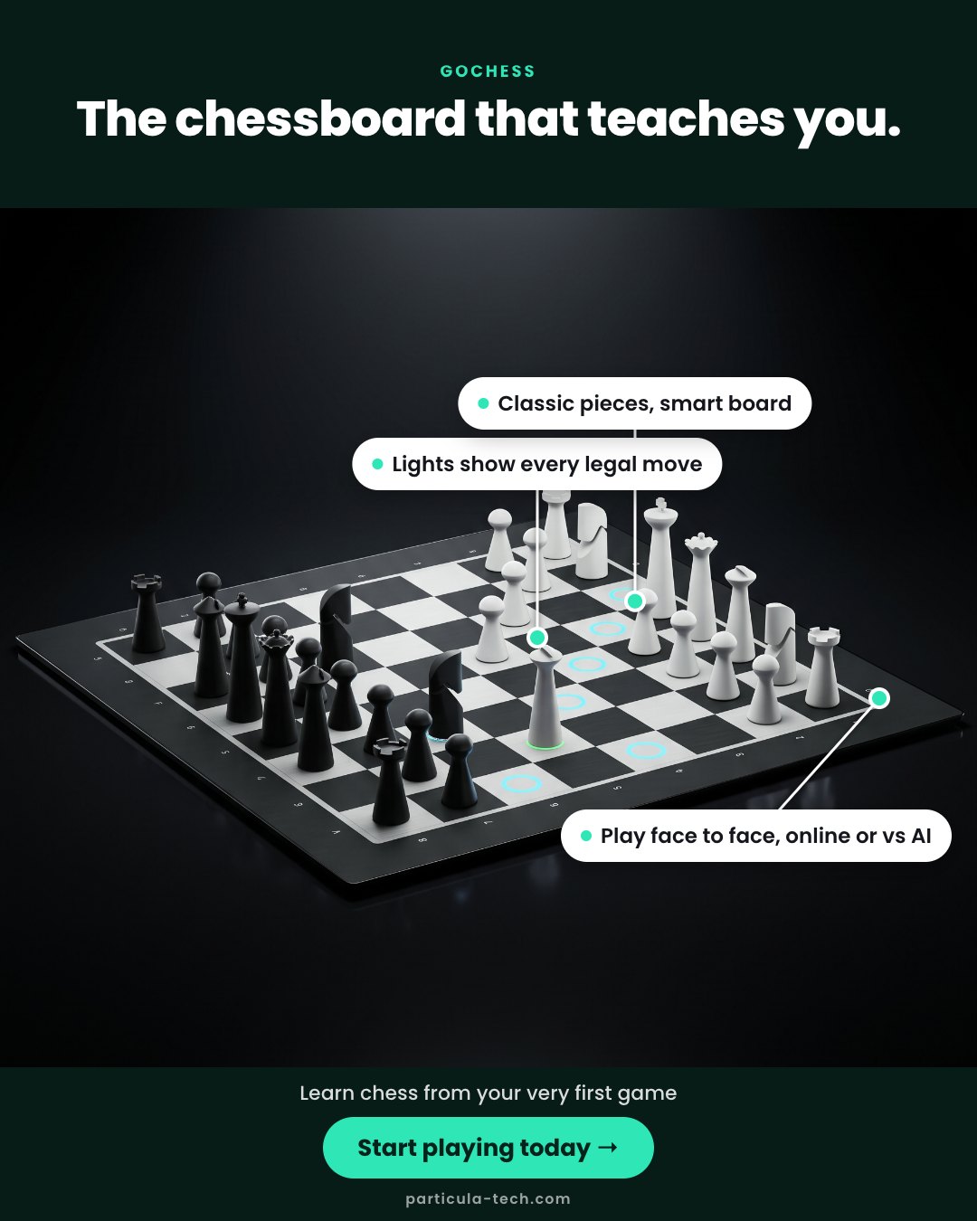 The chessboard that teaches you.