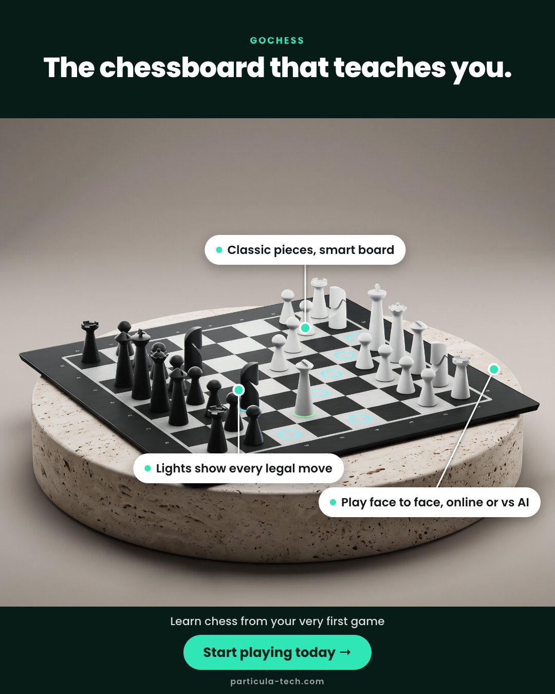 The chessboard that teaches you.
