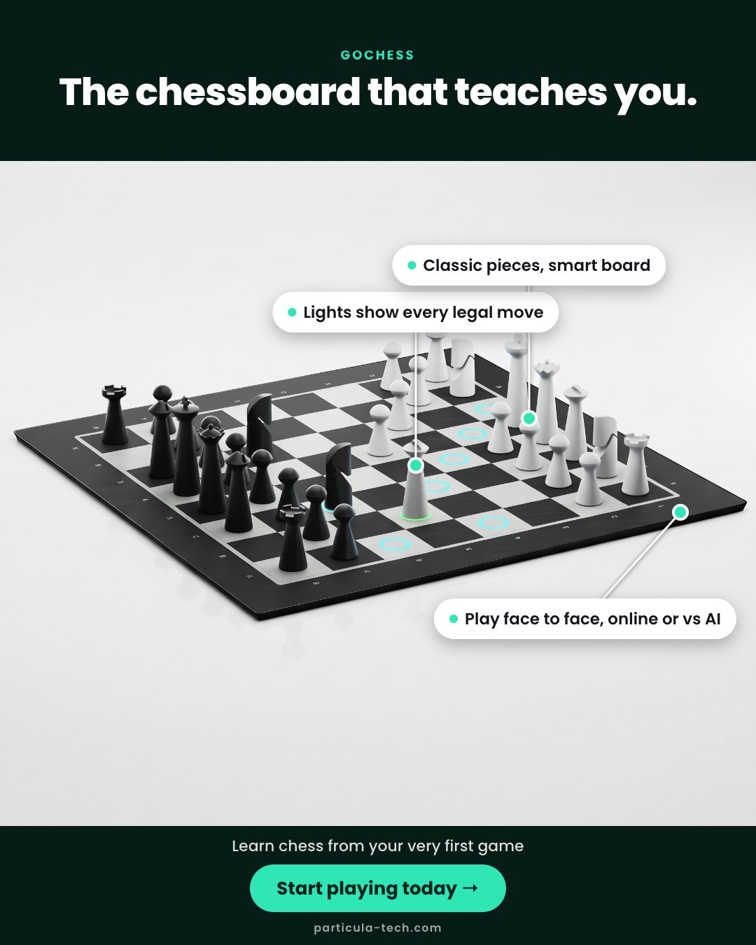 The chessboard that teaches you.