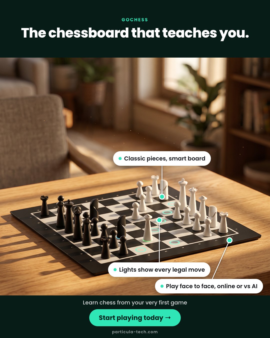 The chessboard that teaches you.