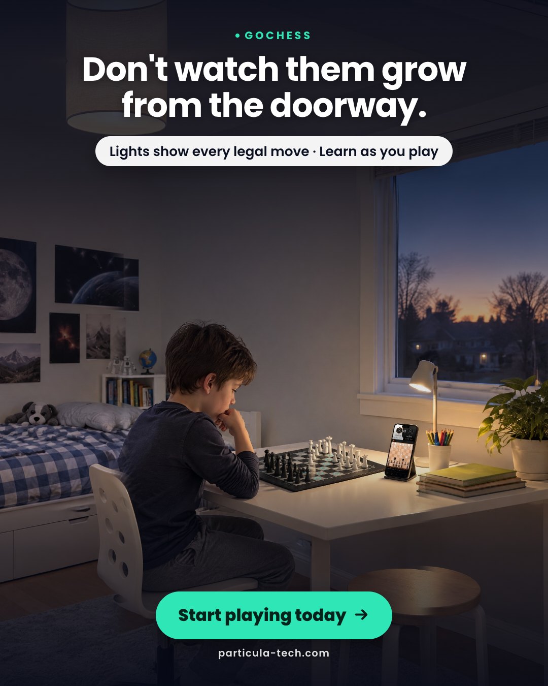Don't watch them grow from the doorway.