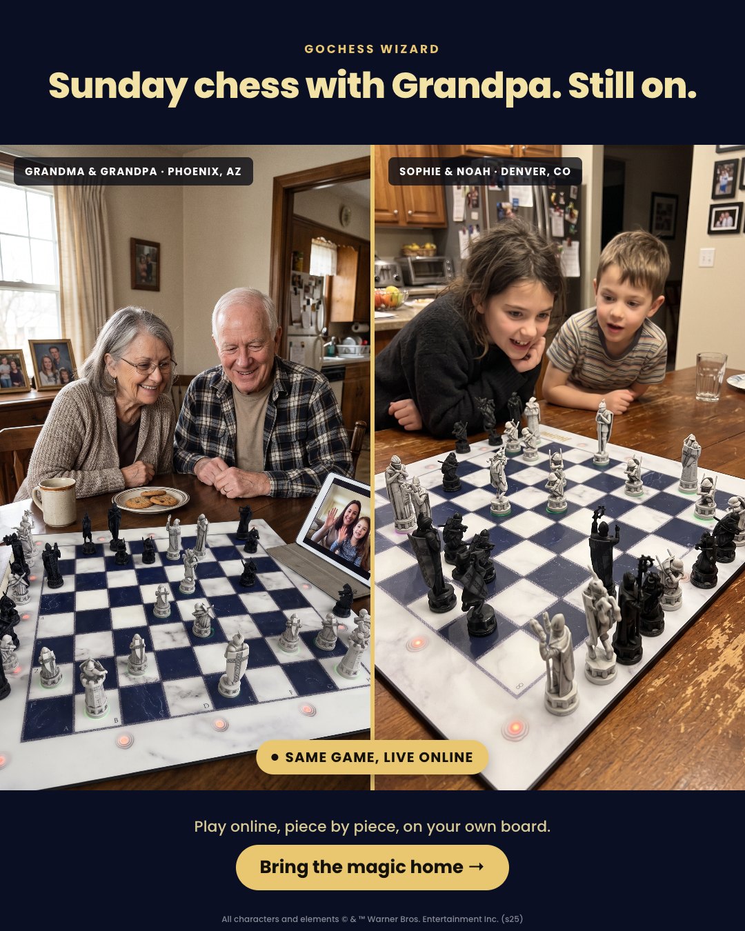 Sunday chess with Grandpa. Still on.