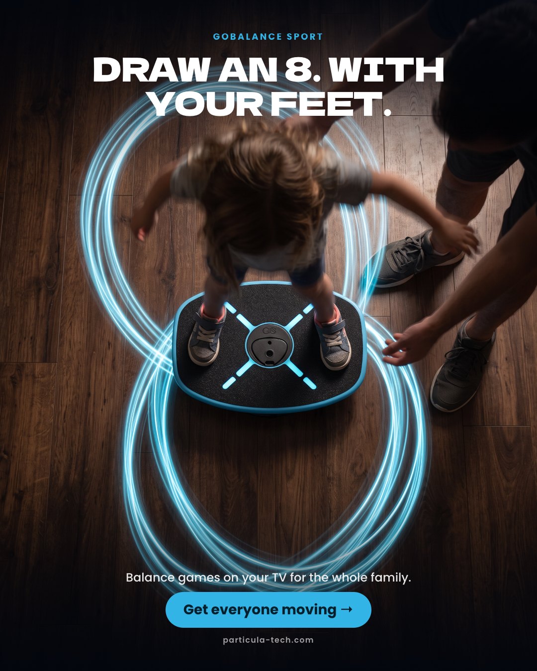 Draw an 8. With your feet.