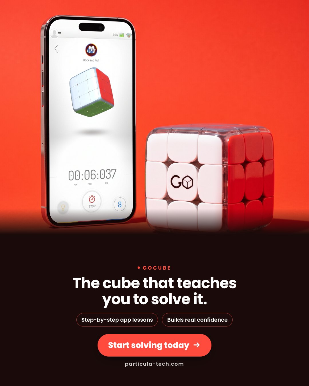 The cube that teaches you to solve it.