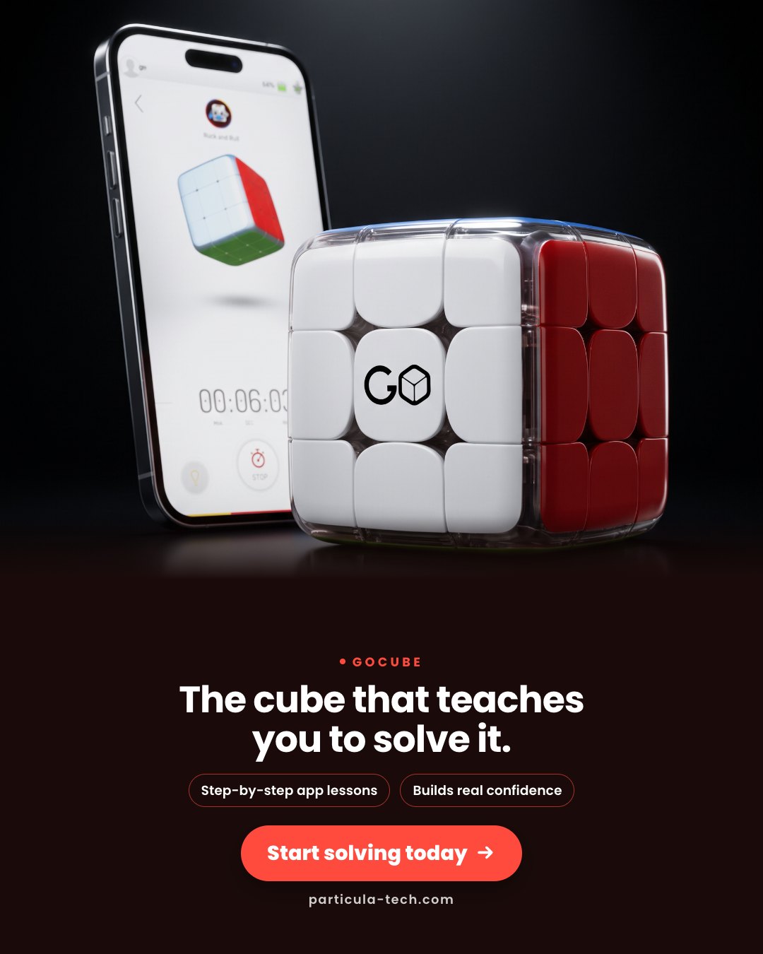 The cube that teaches you to solve it.