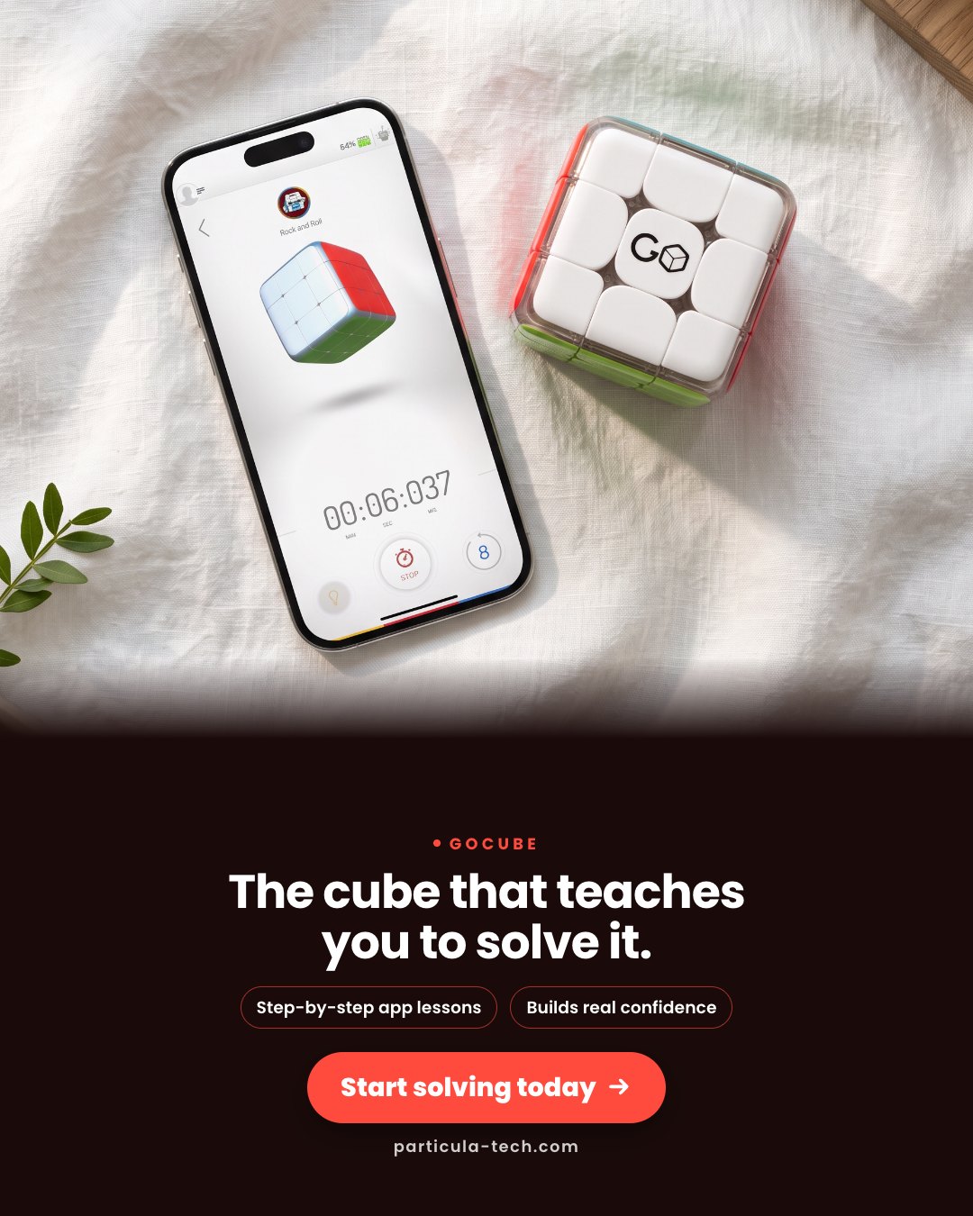 The cube that teaches you to solve it.