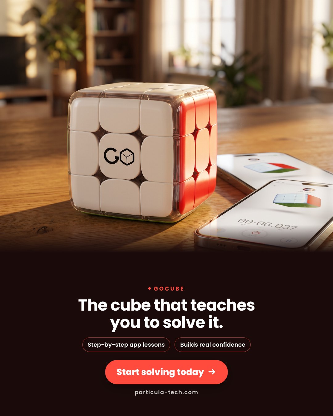 The cube that teaches you to solve it.