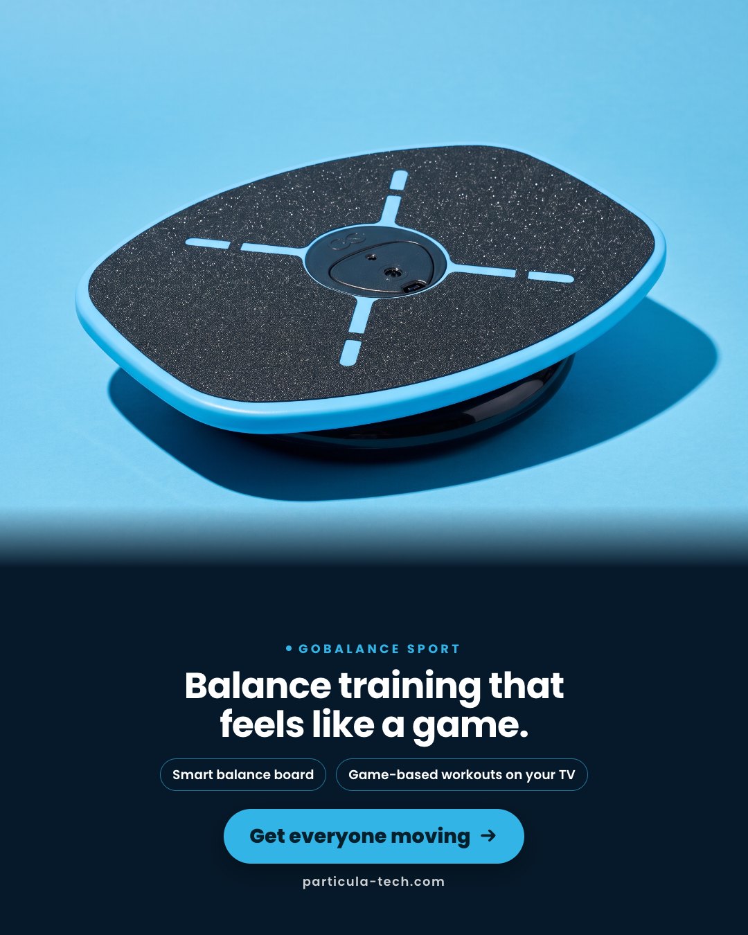 Balance training that feels like a game.