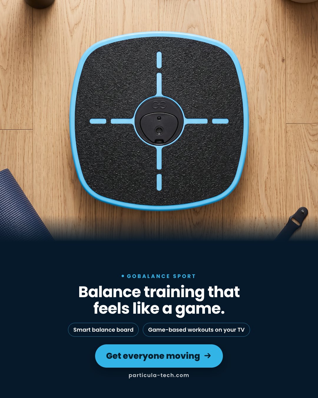Balance training that feels like a game.