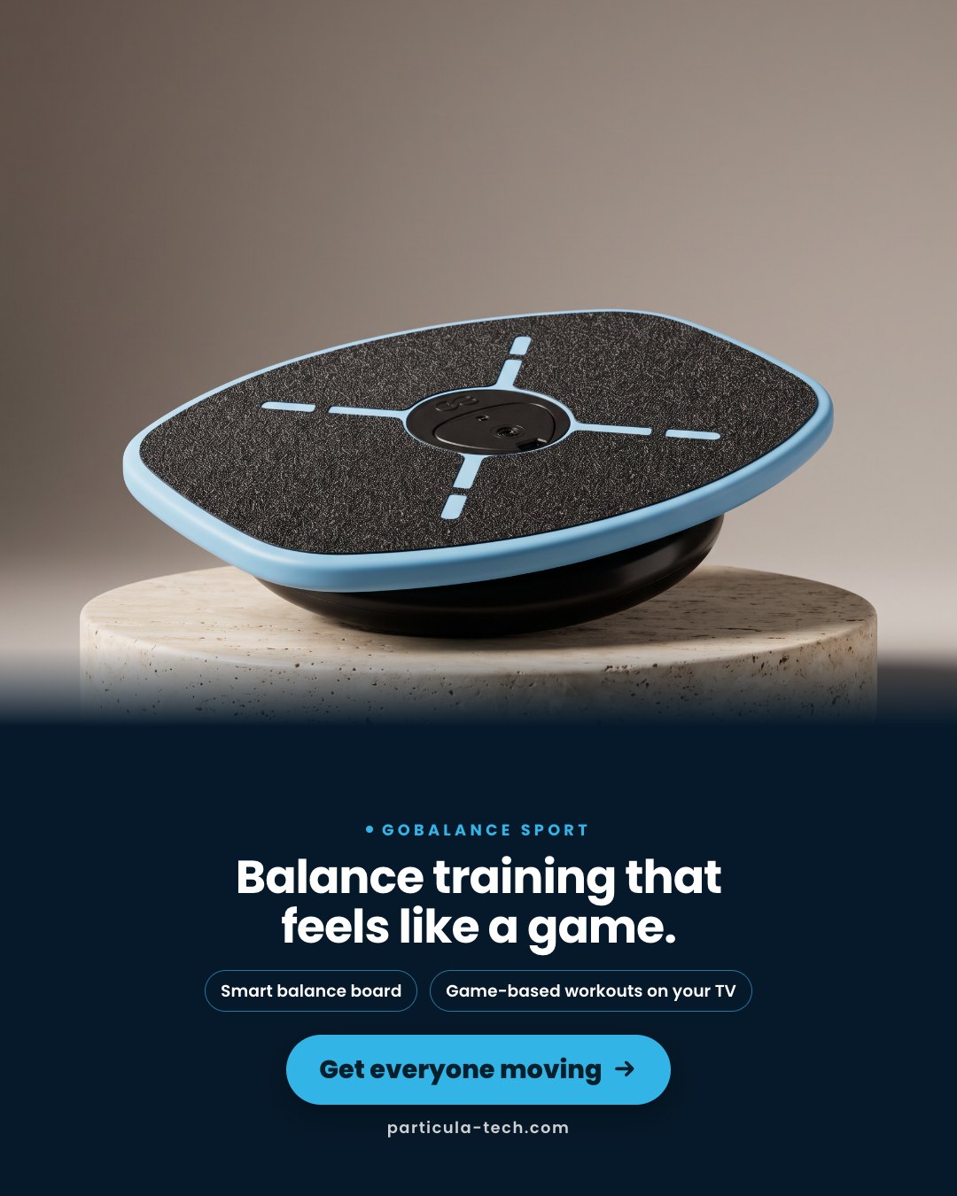 Balance training that feels like a game.