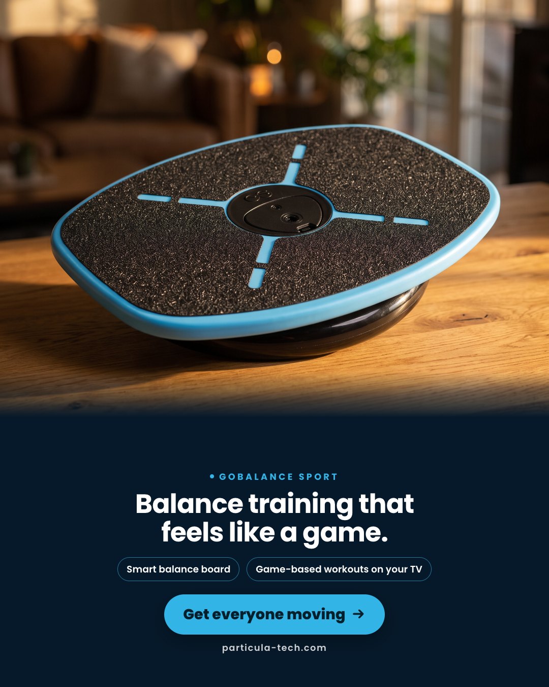 Balance training that feels like a game.