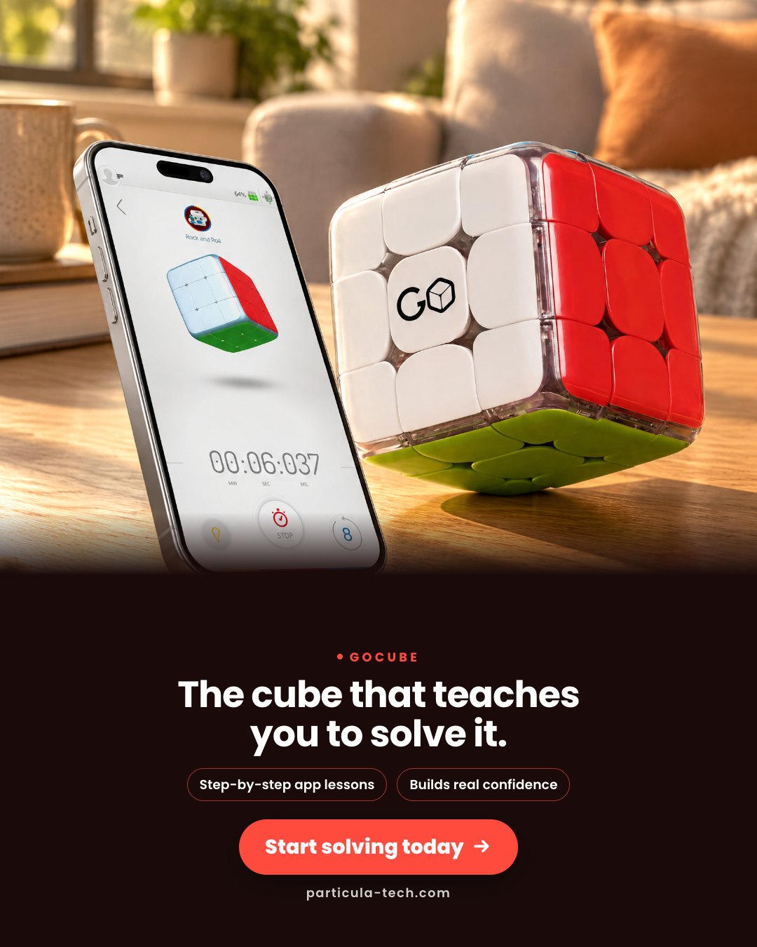The cube that teaches you to solve it.