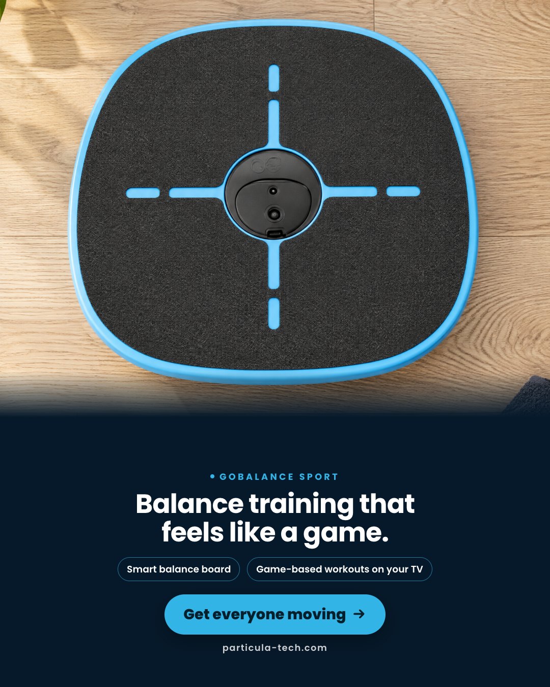 Balance training that feels like a game.