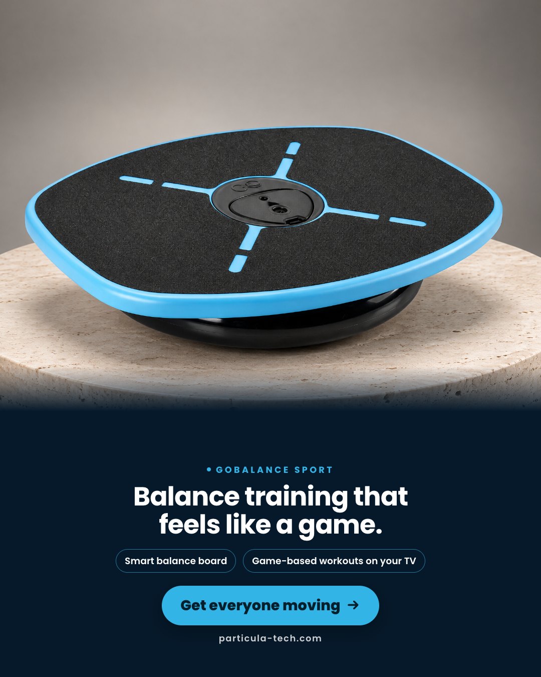 Balance training that feels like a game.