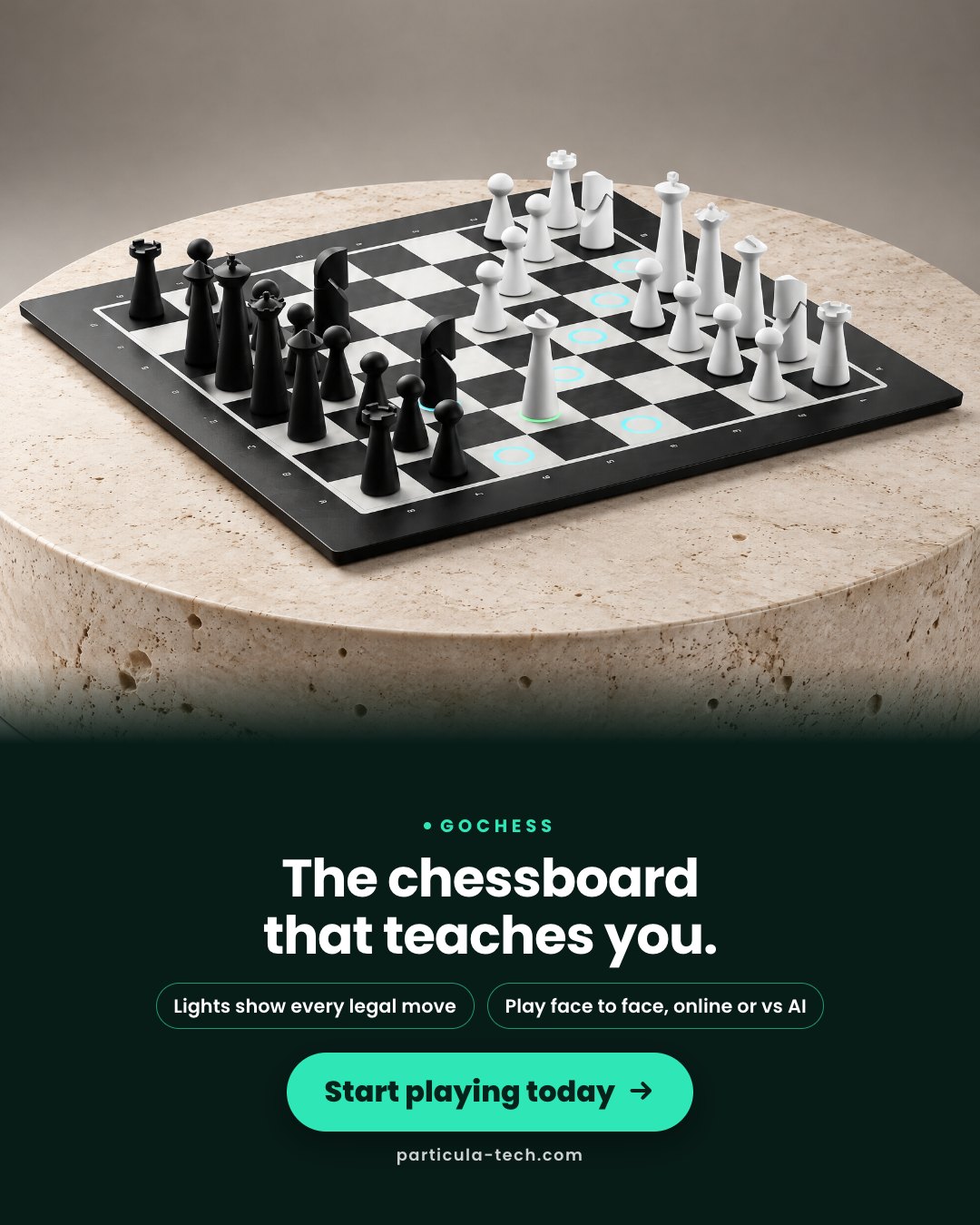 The chessboard that teaches you.