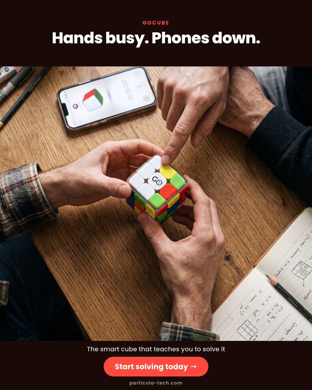 Hands busy. Phones down.