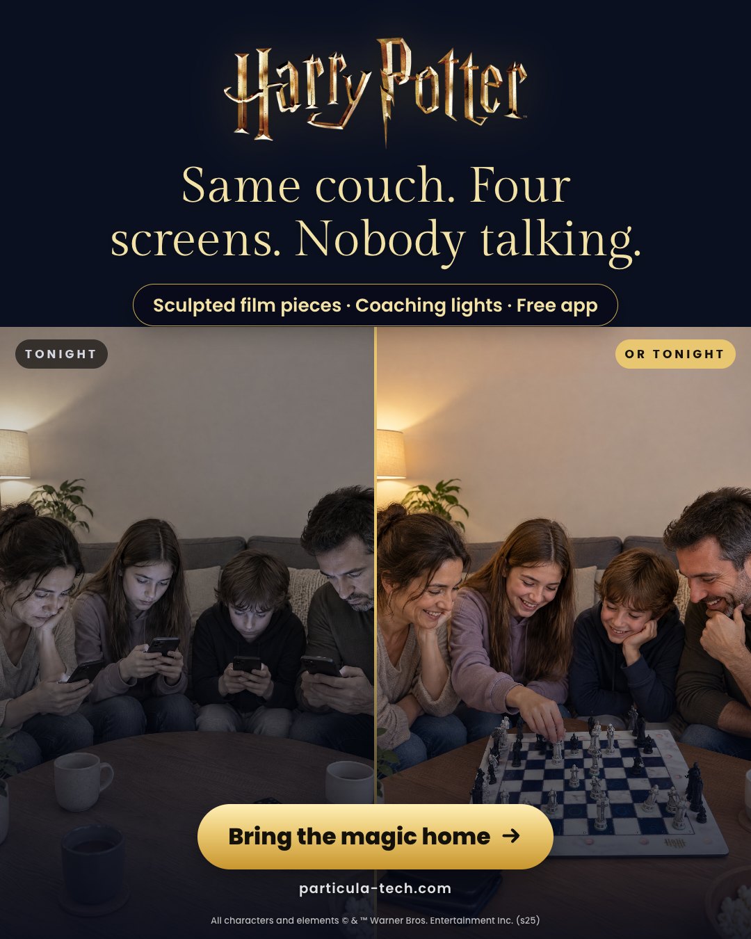 Same couch. Four screens. Nobody talking.