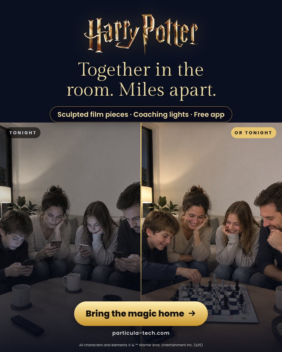 Together in the room. Miles apart.